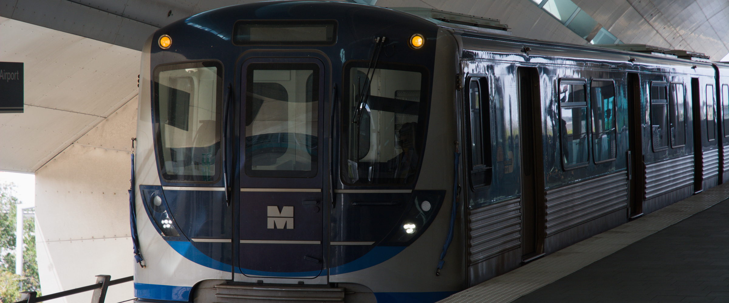 Orange Line train at a Miami Metrorail station